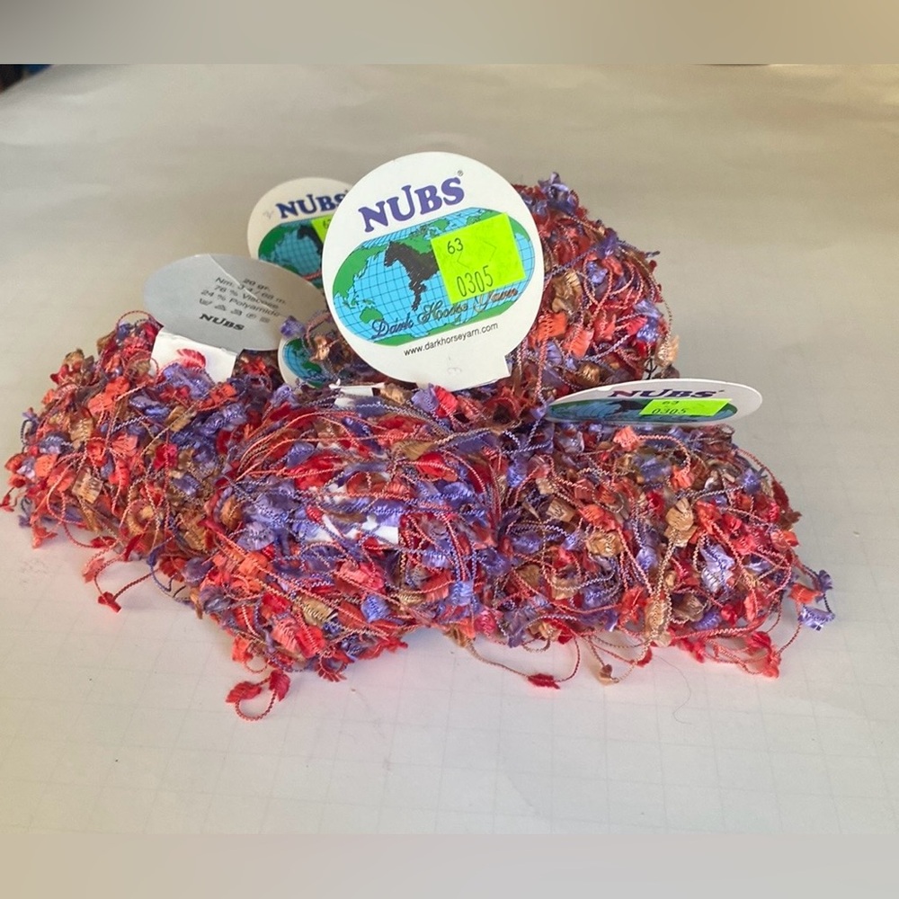 NWT! Nubs Butterfly Yarn by Dark Horse / 5 Skeins